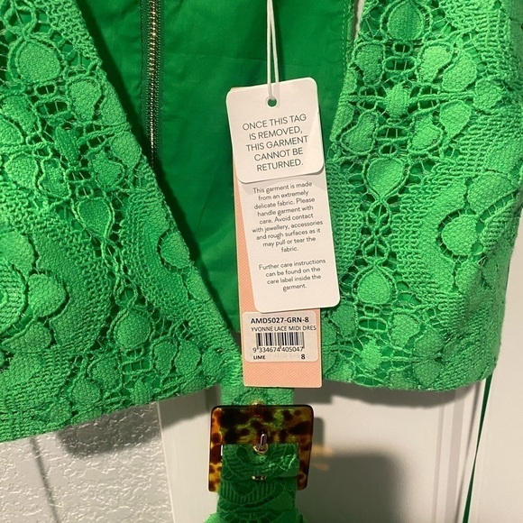 BNWT ALICE MCCALL LIME YVONNE MIDI DRESS - Picture 7 of 12